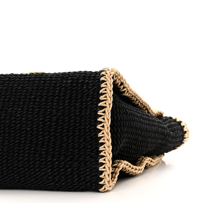 Chanel Cotton Crochet Large Deauville Tote Black Beige 11 of 11