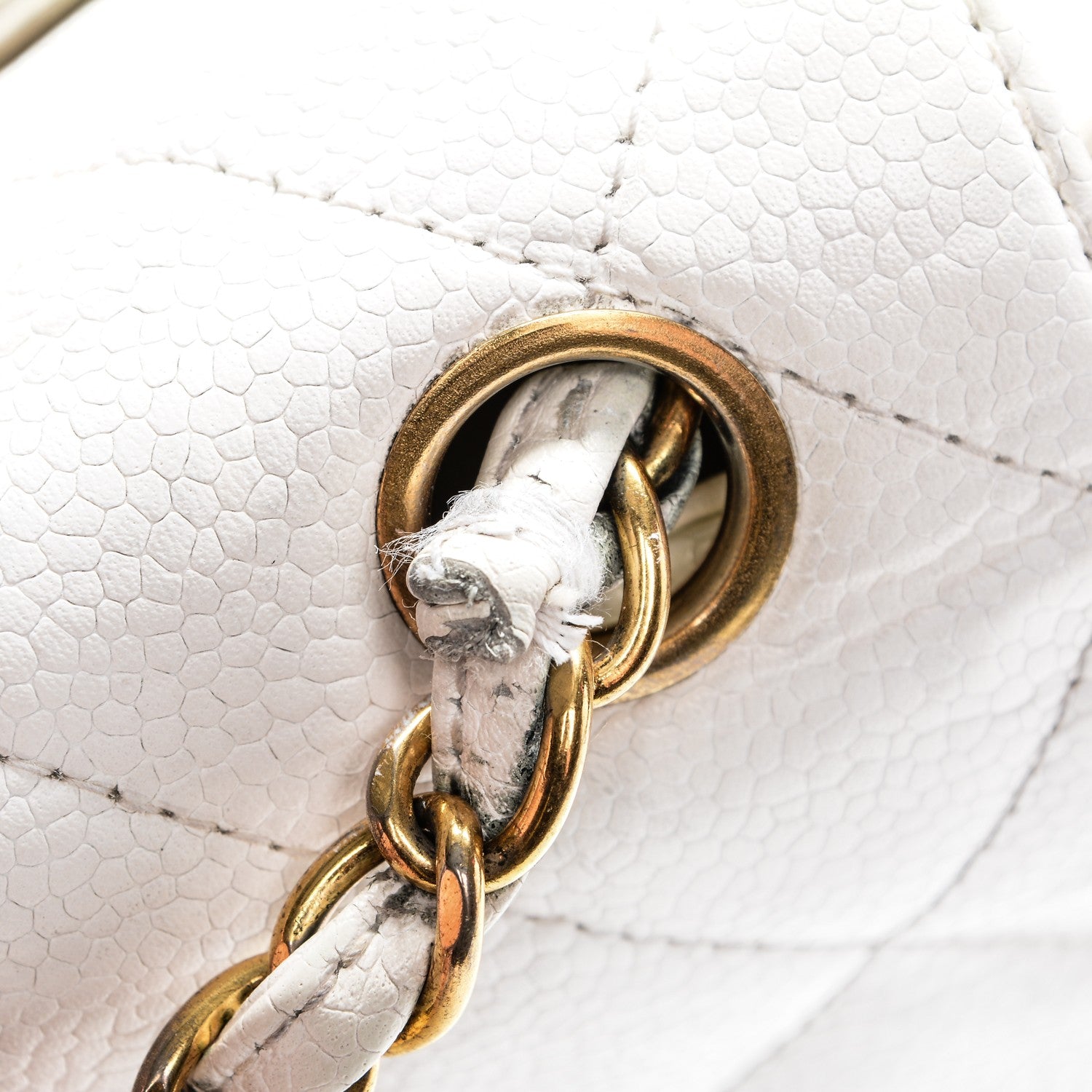 Chanel Caviar Quilted Medium Single Flap White 13 of 13