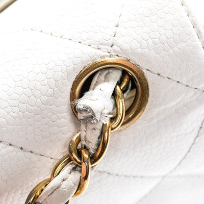 Chanel Caviar Quilted Medium Single Flap White 13 of 13