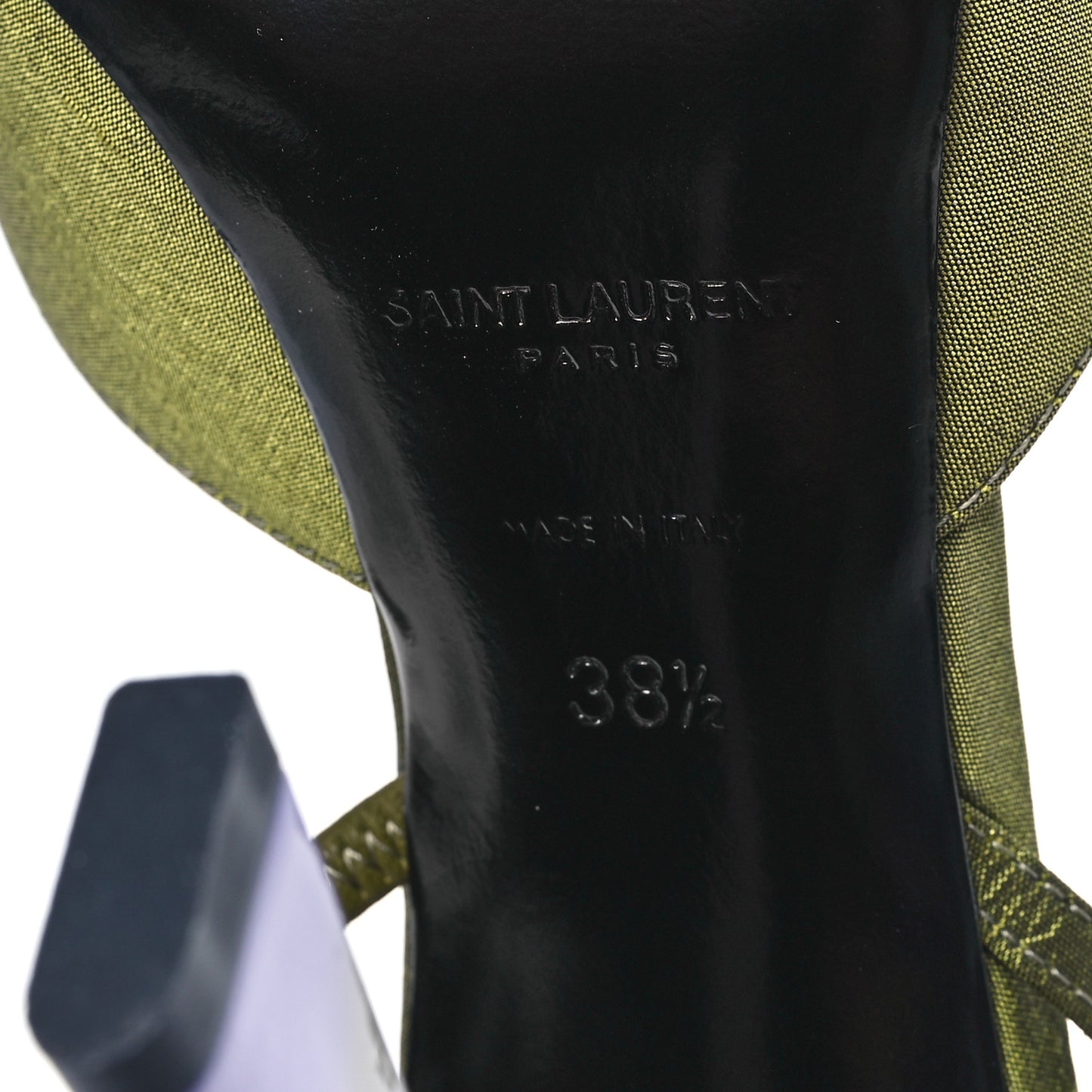 Crepe De Chine Blade 105 Slingback Pumps 38.5 Lime