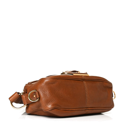 Burberry Grainy Calfskin Small Buckle Crossbody Brown 4 of 13