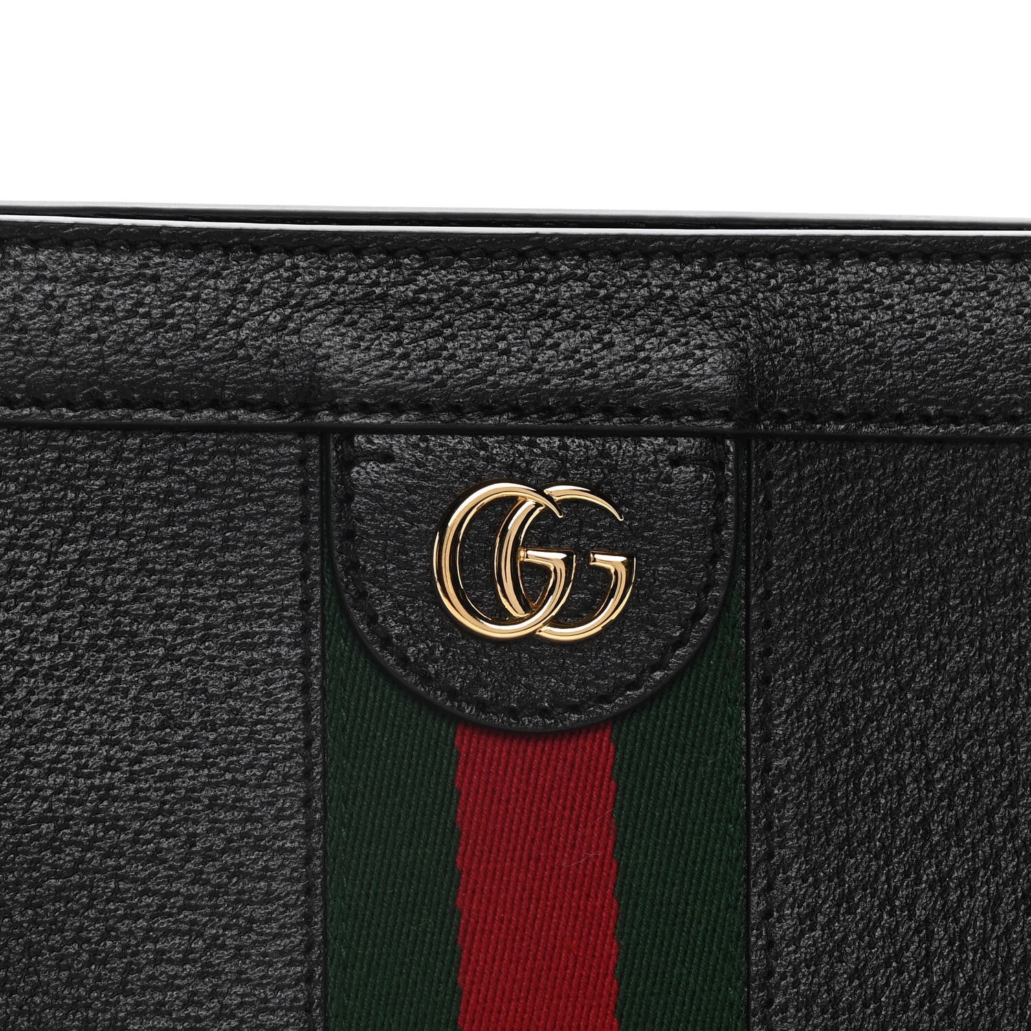 Gucci Calfskin GG Web Small Ophidia Chain Shoulder Bag Black 8 of 11