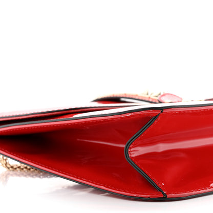 Valentino Garavani Patent Large Glam Lock Rockstud Flap Red 9 of 12