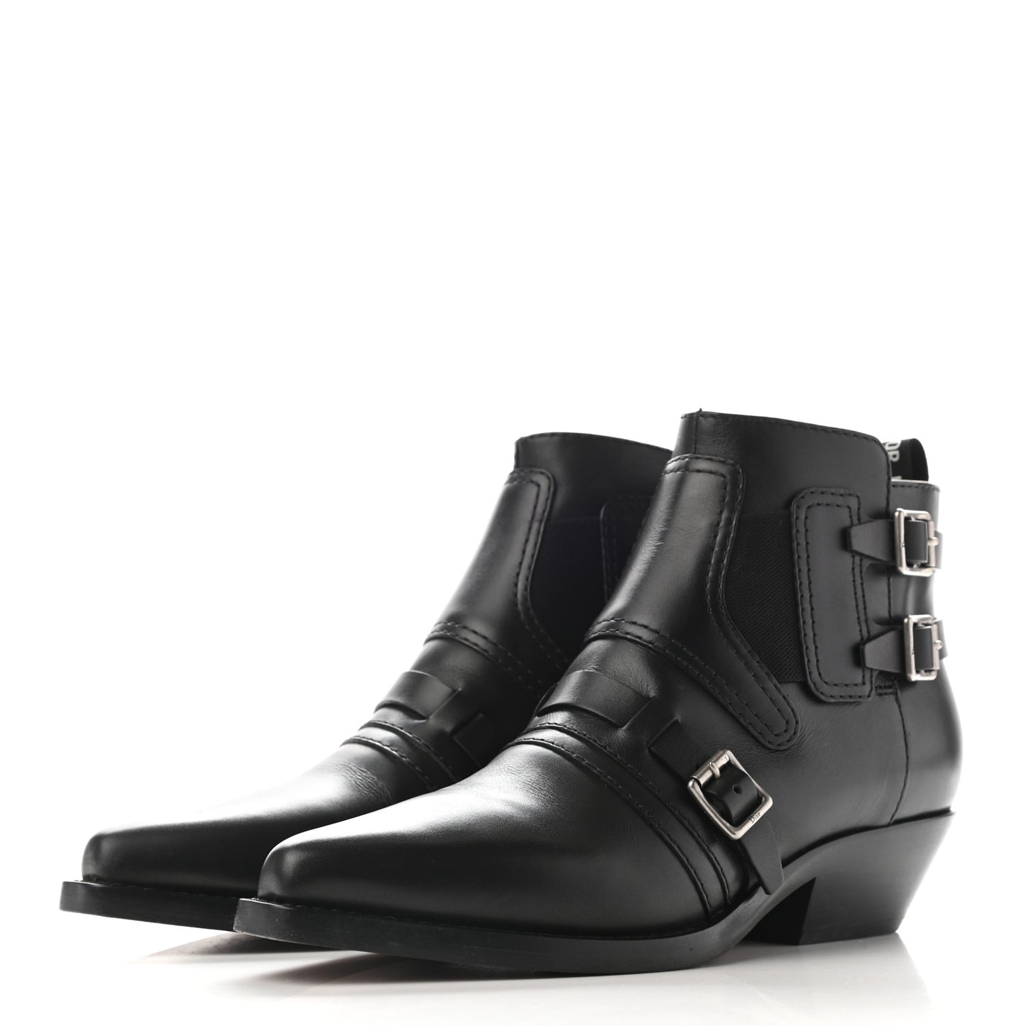 Calfskin Diorsaddle Boots 37 Black