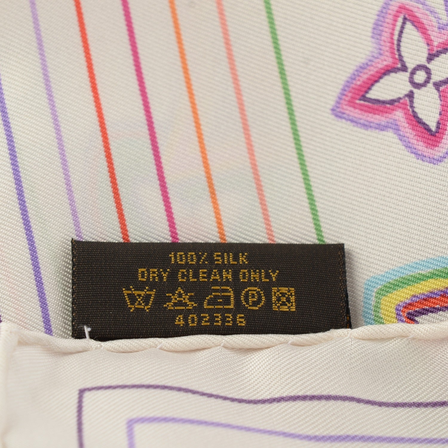 Louis Vuitton Silk Monogram Floral Square Scarf Multicolor 5 of 6