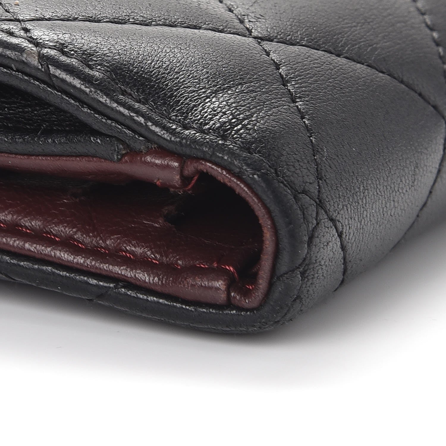 Chanel Lambskin Quilted Compact French Flap Wallet Black 12 of 13
