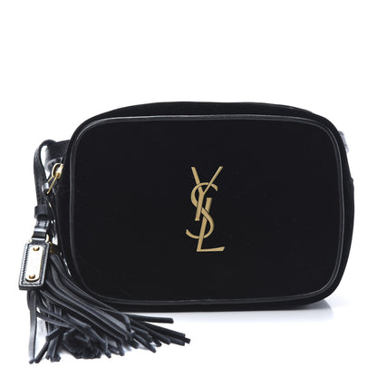 Saint Laurent Velour Matelasse Monogram Lou Belt Bag Black 1 of 12
