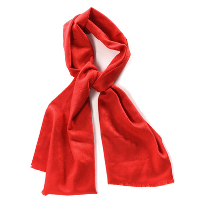 Gucci Cashmere GG Monogram Gem Lux Scarf Flame 1 of 4