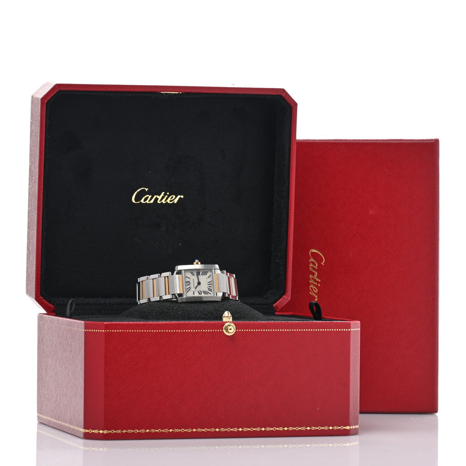 Cartier Stainless Steel 18K Yellow Gold 20mm Tank Francaise Quartz Watch 5 of 5