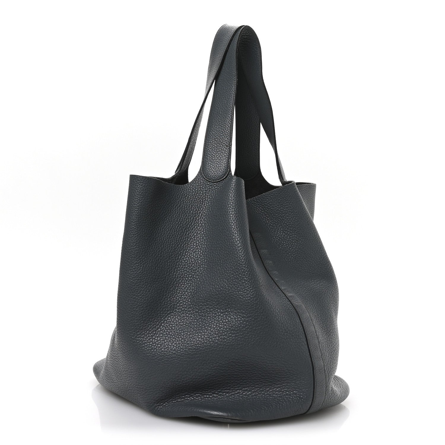 Hermes Taurillon Clemence Picotin Lock TGM  Bleu Orage 3 of 12