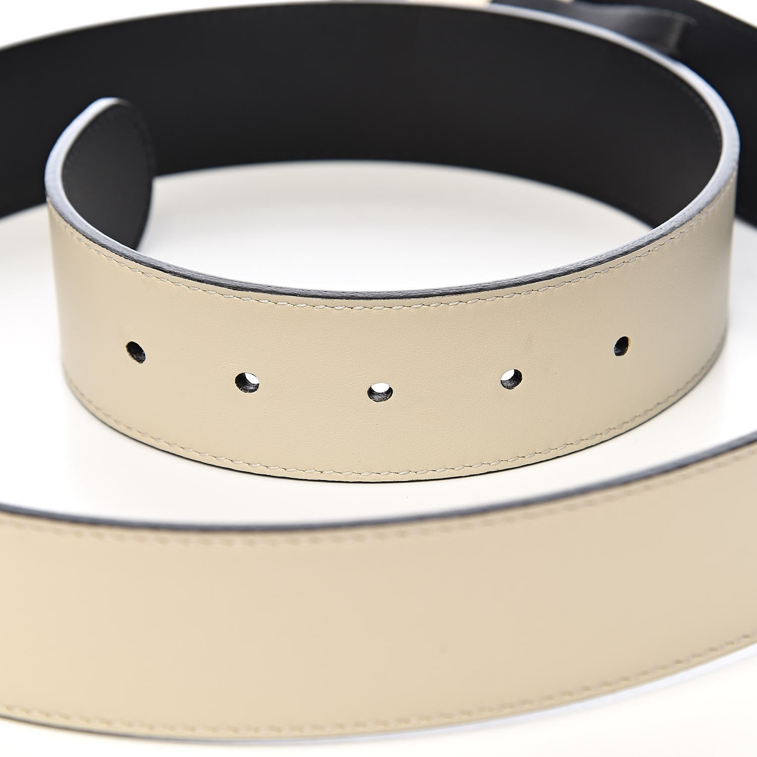Gucci Calfskin Queen Margaret Bee Belt 105 42 White 5 of 7