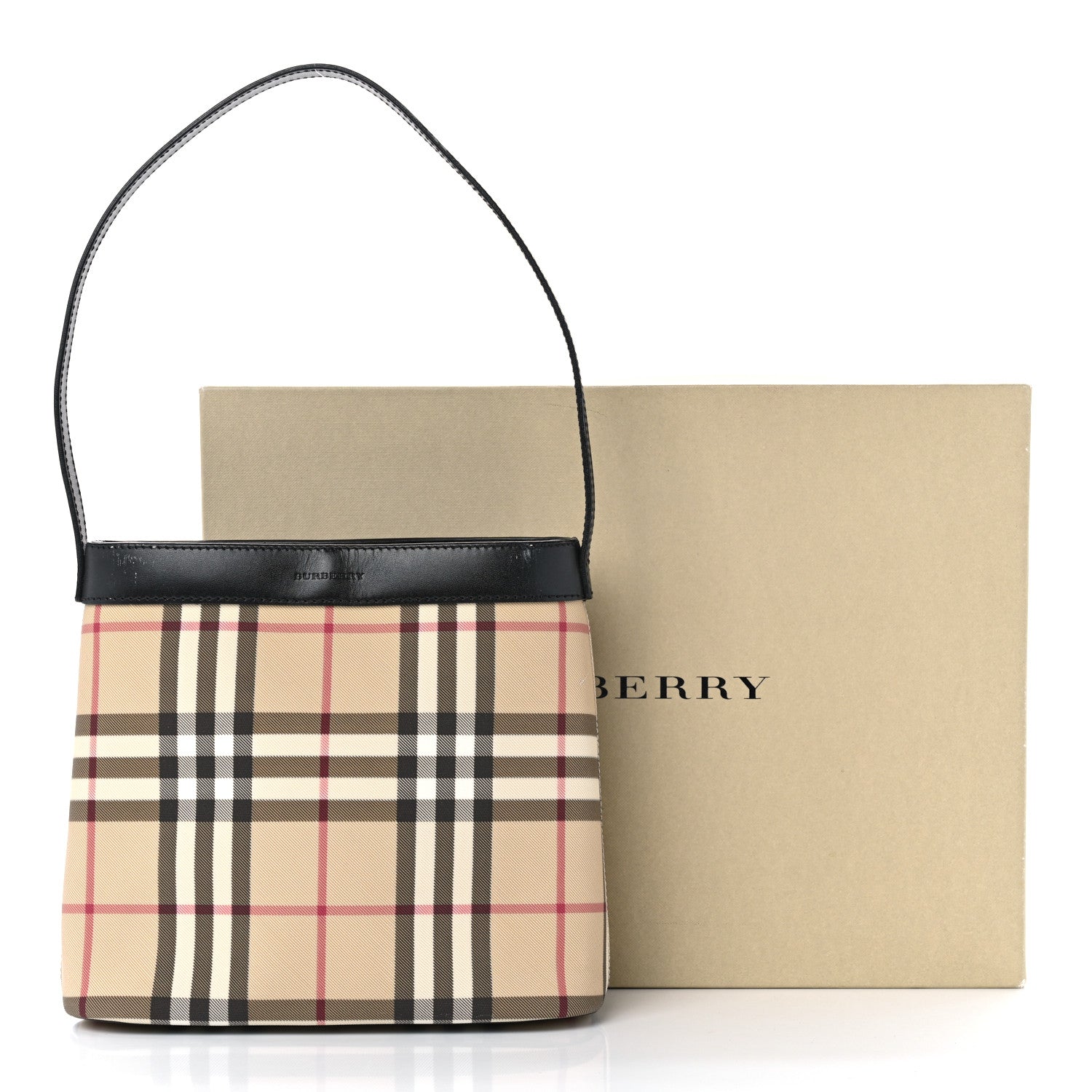 Burberry Prorsum House Check Shoulder Bag Black 14 of 14