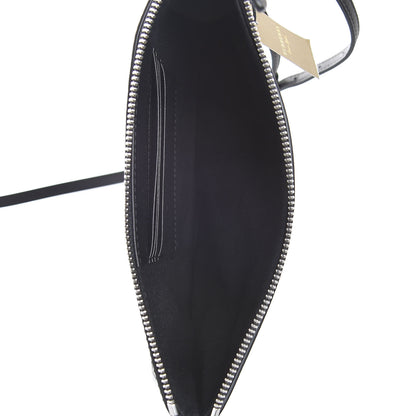 Burberry Mega Check Peyton Crossbody Clutch Bag Black 5 of 8