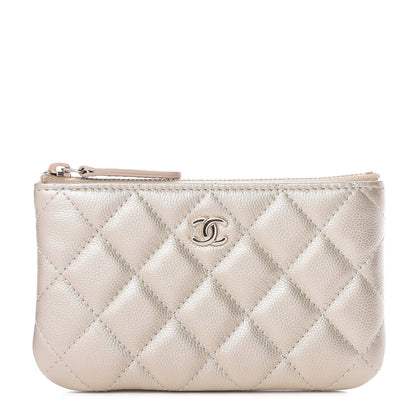 Chanel Metallic Caviar Quilted Small Cosmetic Case Gold 1 of 8