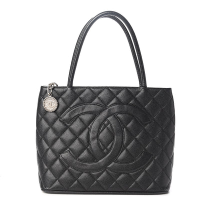 Chanel Caviar Quilted Medallion Tote Black 1 of 9