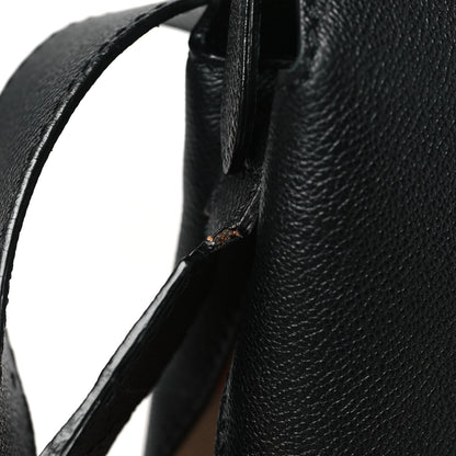 Burberry Soft Grain Calfskin House Check Small Helmsley Crossbody Black 9 of 9