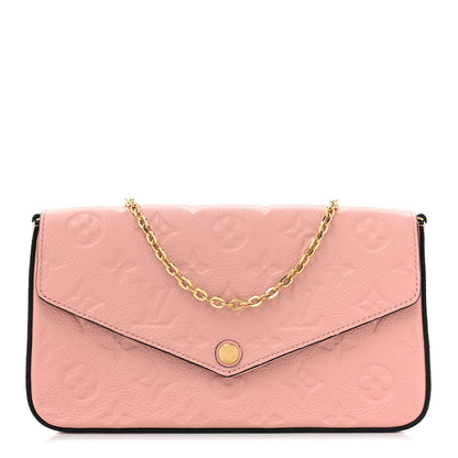 Louis Vuitton Empreinte Pochette Felicie Chain Wallet Rose Poudre 1 of 8