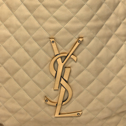 Saint Laurent Nubuck Suede Quilted Maxi Icare Shopping Tote Beige 10 of 13
