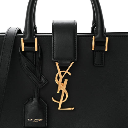 Saint Laurent Calfskin Monogram Baby Downtown Cabas Black 8 of 12