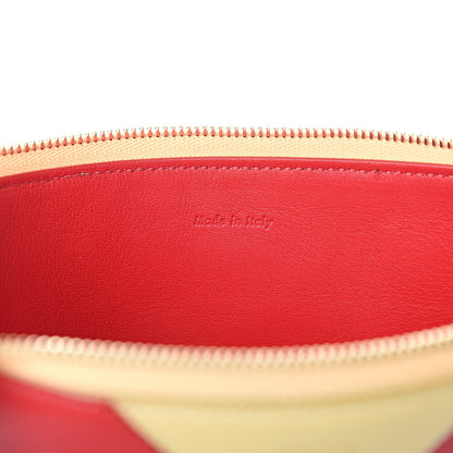 Celine Lambskin Bi-Color Coeur Ipad Clutch Red 6 of 6