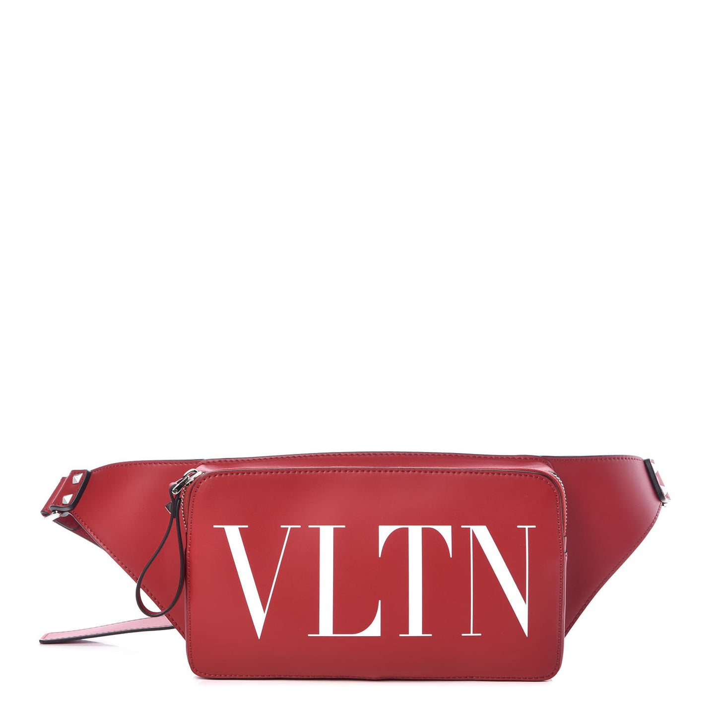 Calfskin Mens VLTN Belt Bag Rosso Valentino White