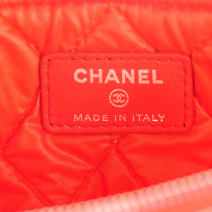 Chanel Calfskin Patent Quilted Medium Cosmetic Case Red 6 of 7