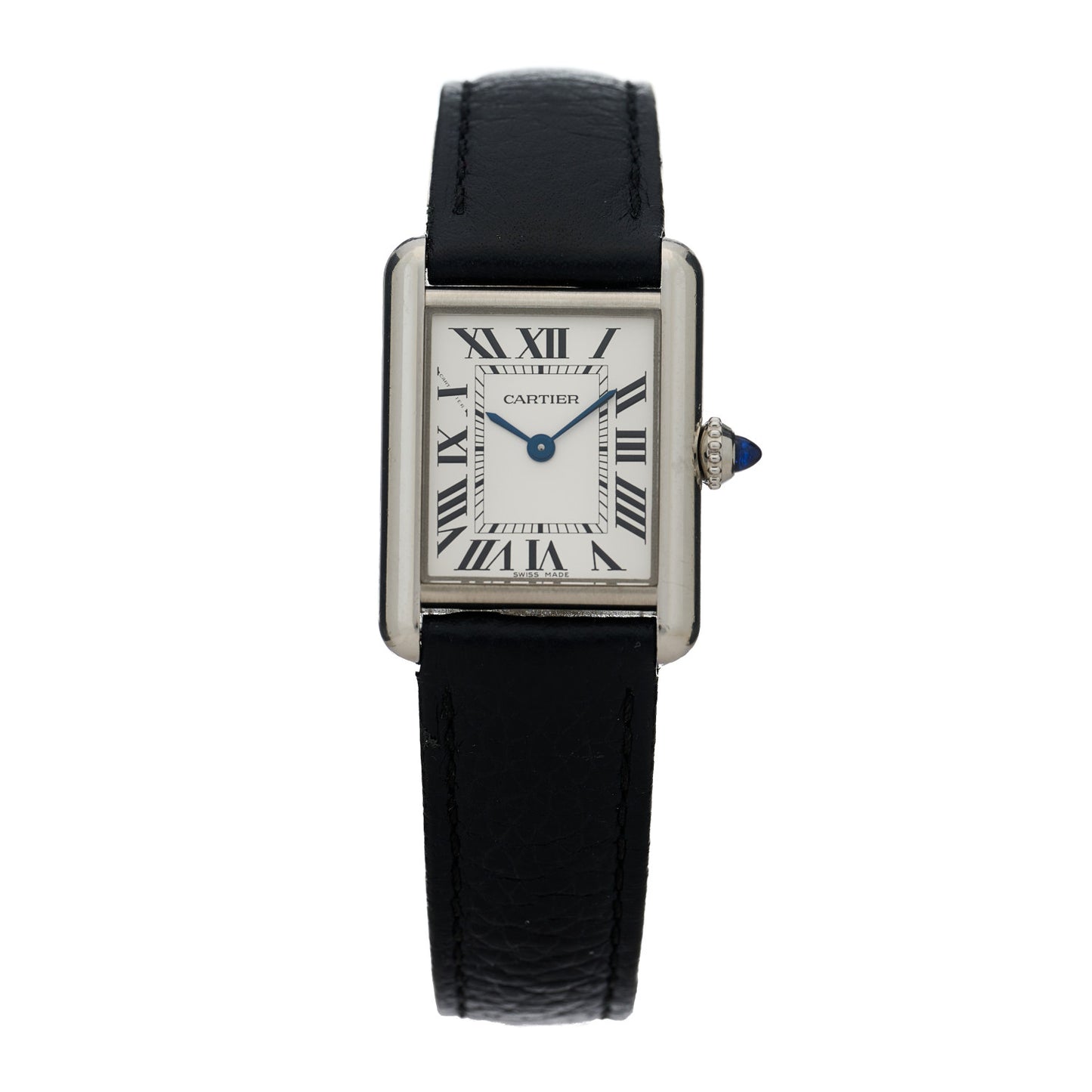 Stainless Steel Calfskin 22mm Must de Cartier Tank Quartz Watch