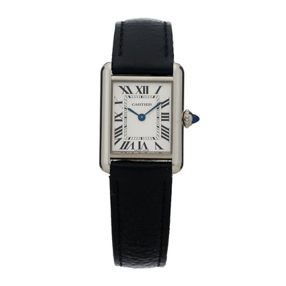 Cartier Stainless Steel Calfskin 22mm Must de Cartier Tank Quartz Watch 1 of 4