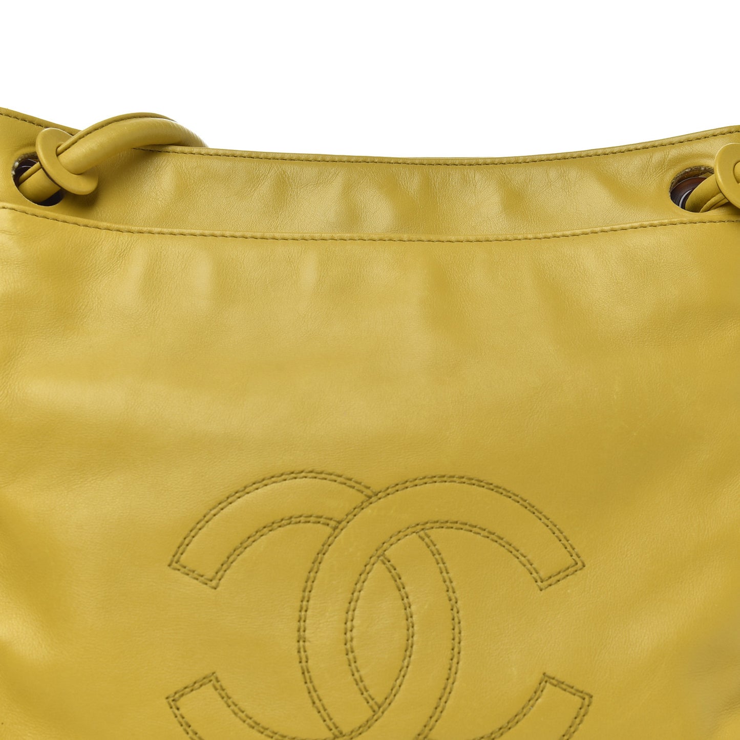 Lambskin CC Tassel Shoulder Bag Yellow