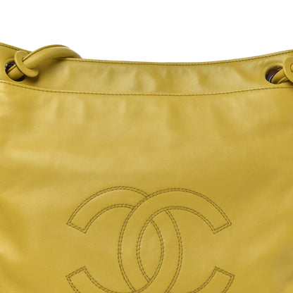 Chanel Lambskin CC Tassel Shoulder Bag Yellow 10 of 10