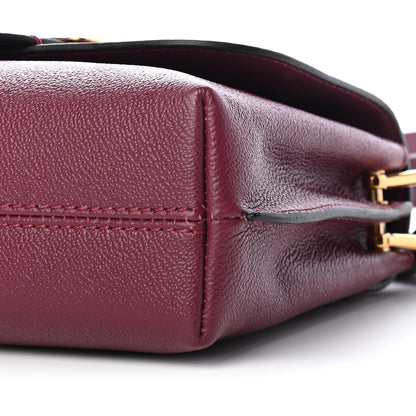 Burberry Soft Grain Calfskin Small Buckle Bag Dark Plum 8 of 8