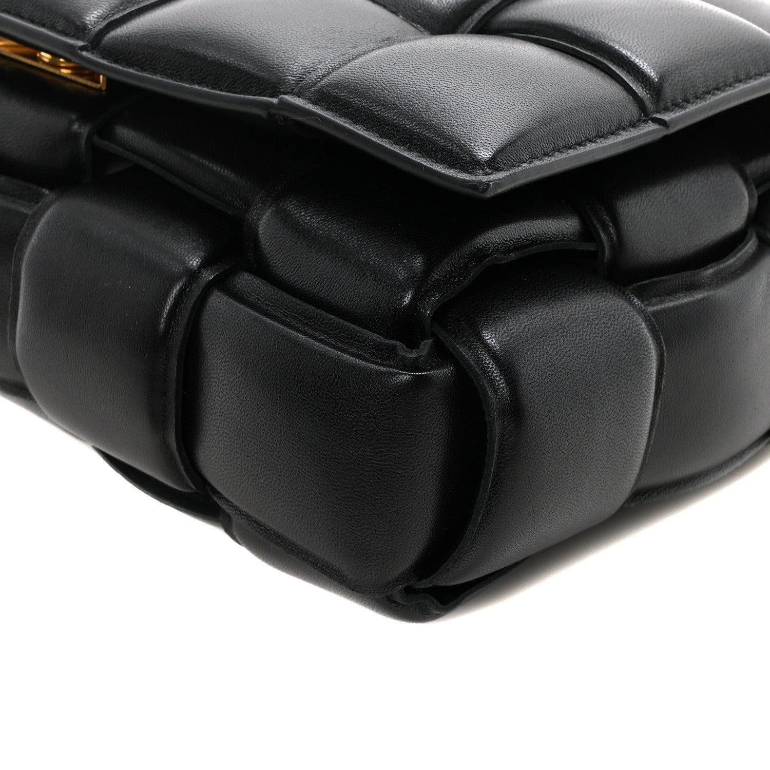 Bottega Veneta Lambskin Maxi Intreccio Padded Chain Cassette Crossbody Bag Black 9 of 9