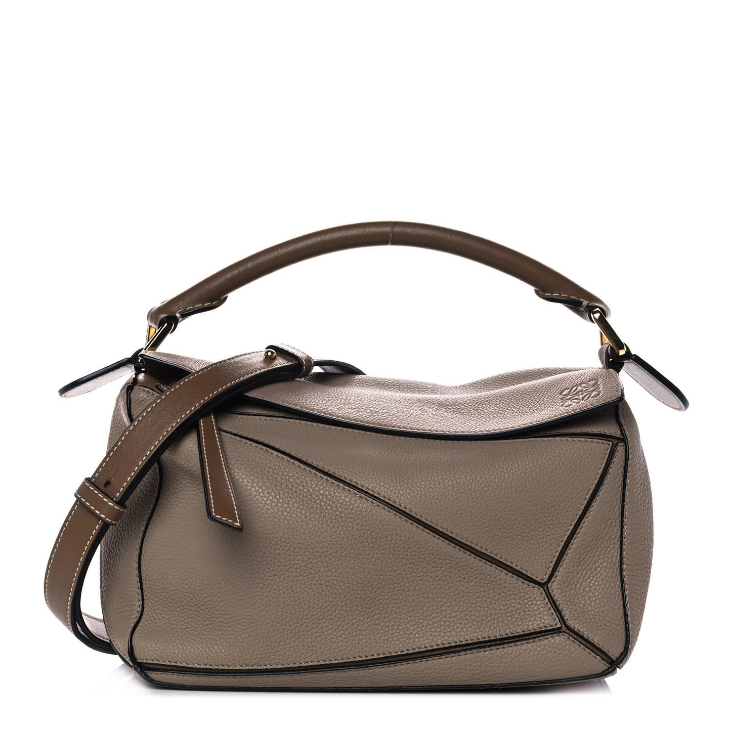 Grained Calfskin Small Puzzle Bag Sand Mink