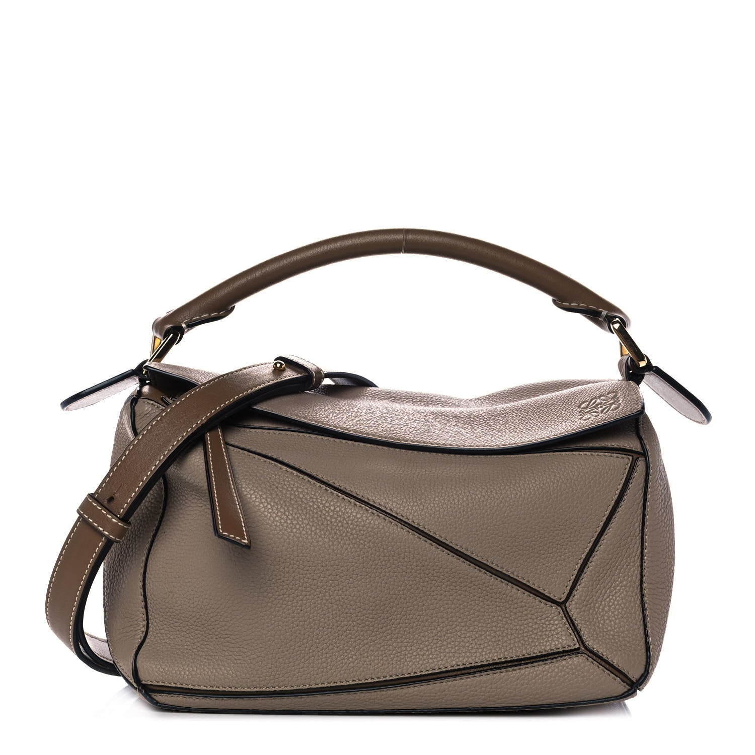 Loewe Grained Calfskin Small Puzzle Bag Sand Mink 1 of 9
