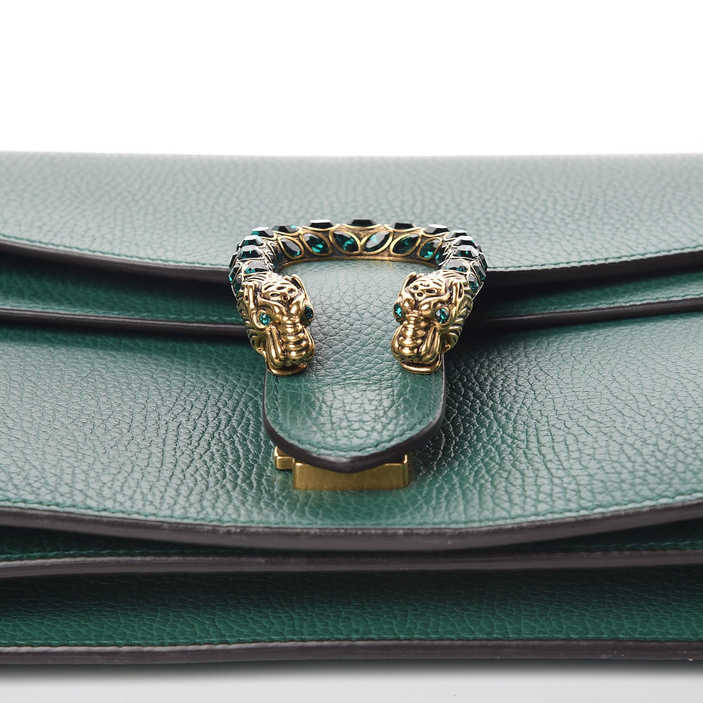 Dollar Calfskin Crystal Medium Dionysus Shoulder Bag Emerald