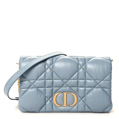 Christian Dior Calfskin Macrocannage Mini Caro Bag Bracing Blue 1 of 11