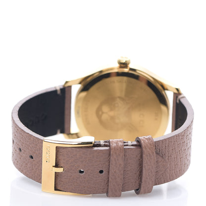 Gucci Stainless Steel Calfskin 38mm G-Timeless Moth Quartz Watch Brown 3 of 6