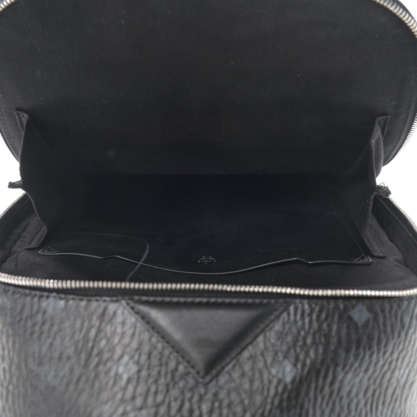 Metallic Visetos Striped Medium Duke Backpack Silver Black