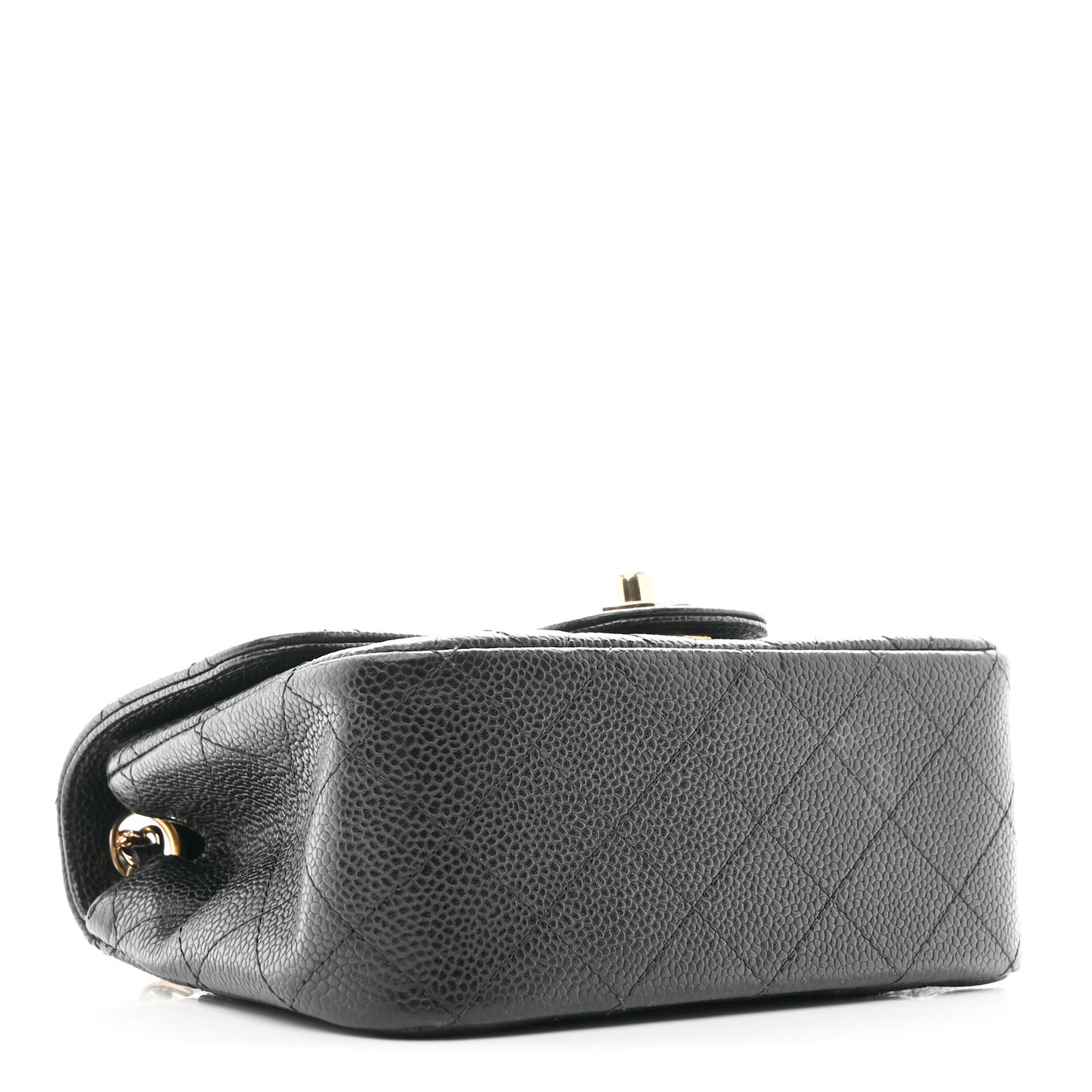Caviar Quilted Mini Square Flap Black
