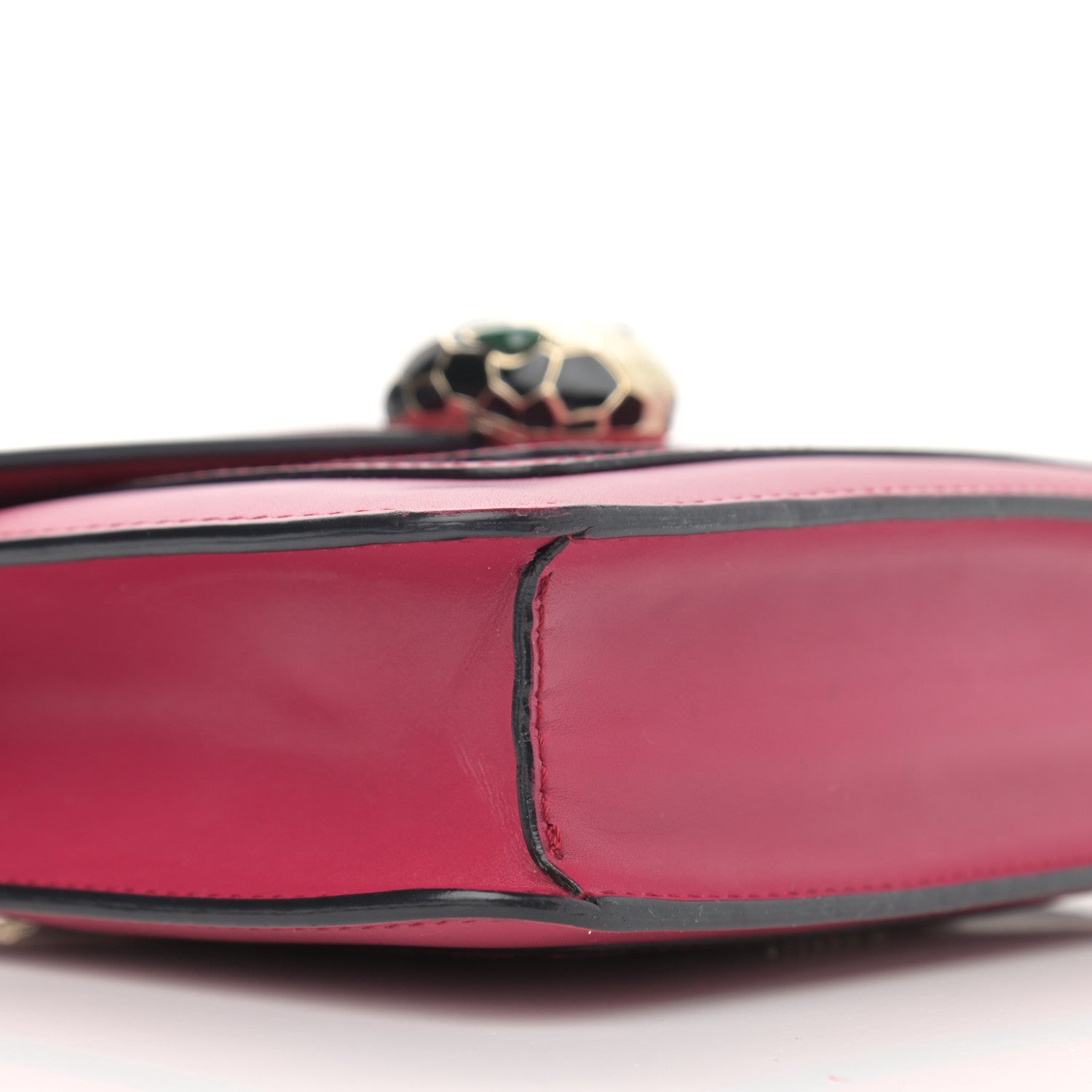 Bulgari Calfskin Small Serpenti Forever Snake Strap Crossbody Bag Pink 9 of 13