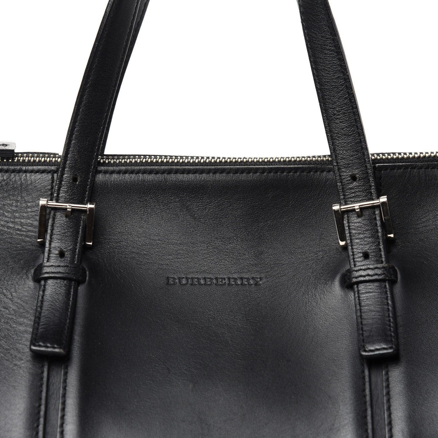 Burberry Calfskin Bowling Bag Black 9 of 9
