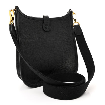 Hermes Taurillon Clemence Evelyne TPM Black 3 of 11