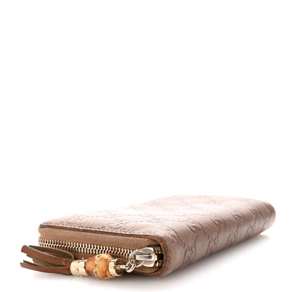 Gucci Guccissima Bamboo Tassel Zip Around Wallet Light Brown 4 of 6