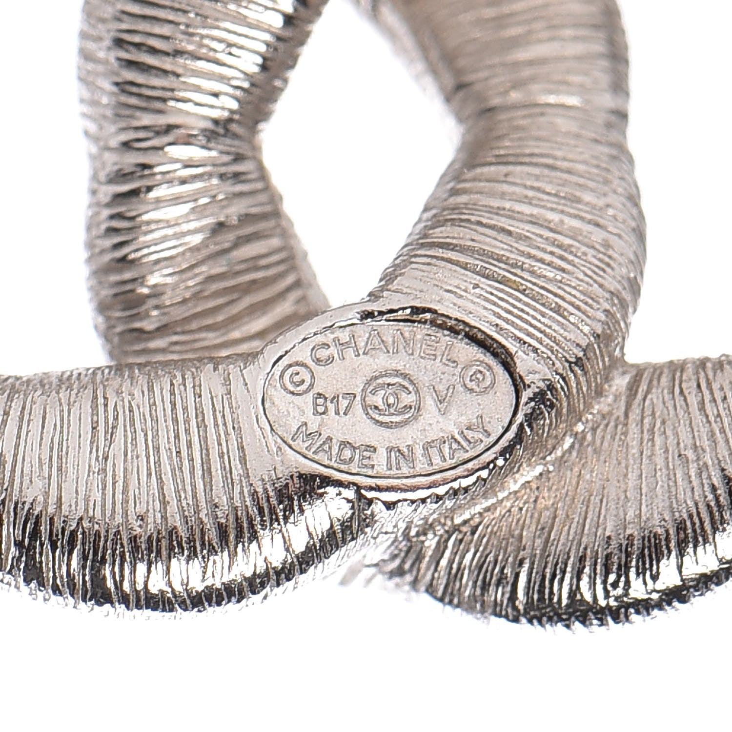Chanel Crystal CC Earrings Silver 3 of 6