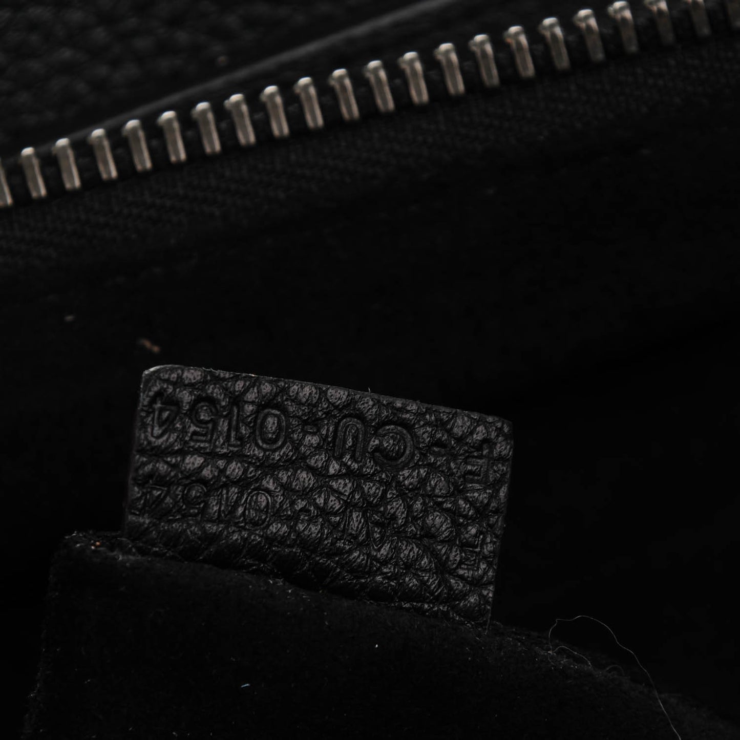 Drummed Calfskin Mini Luggage Black