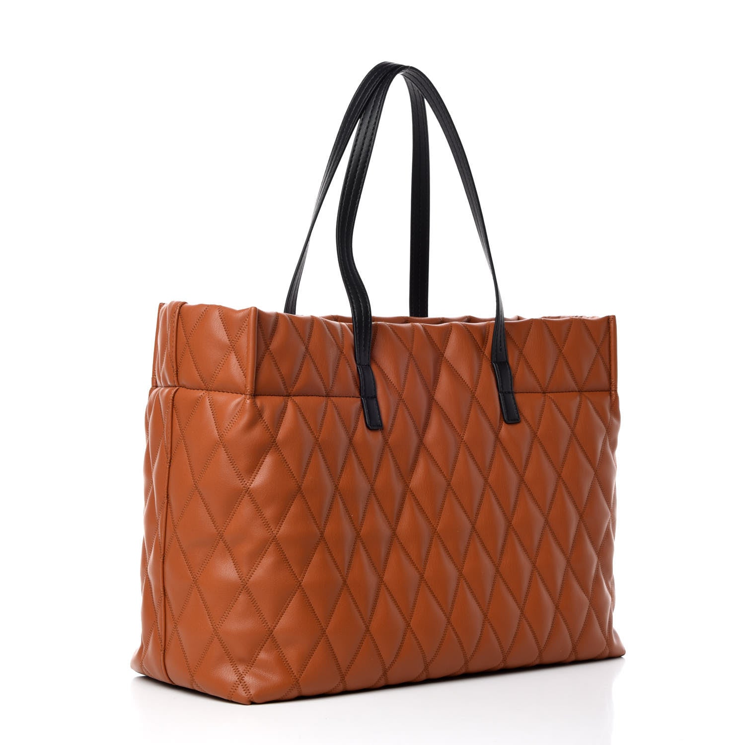 Givenchy Rubber Effect Canvas Quilted Duo Shopper Tote Chestnut 4 of 10
