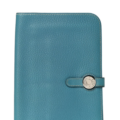 Hermes Togo Dogon Duo Wallet Blue Jean 7 of 13