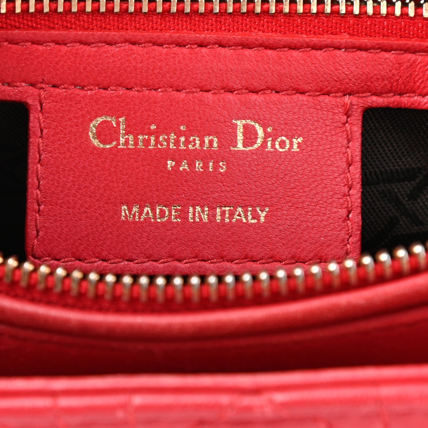 Christian Dior Lambskin Cannage Medium Lady Dior Red 5 of 10