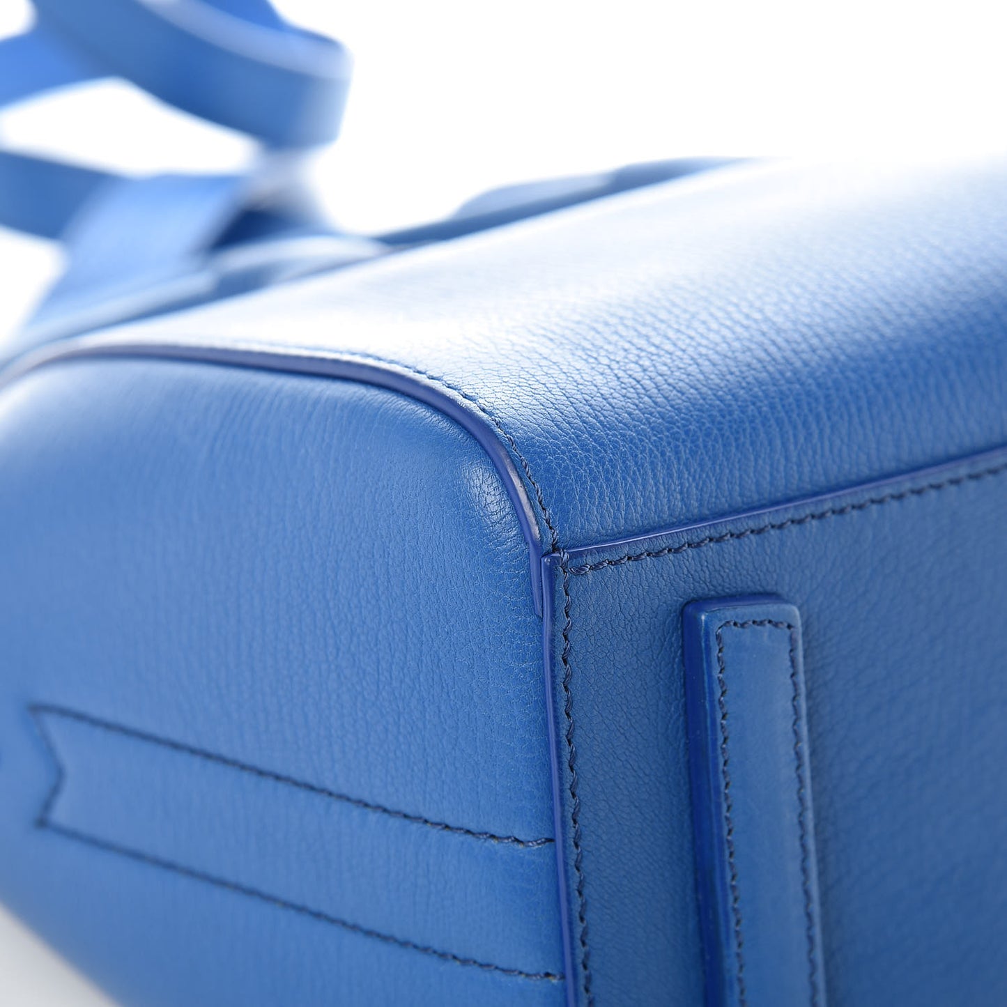 Sugar Goatskin Mini Antigona Indigo Blue