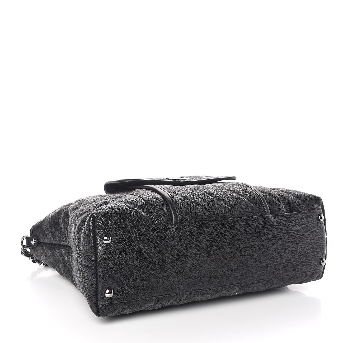 Caviar Quilted French Riviera Hobo Black